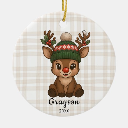 Kerst Reindeer Ornament (Voorkant)