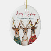 Kerst Reindeer Ornament | Aangepaste Naam (Rechts)