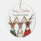 Kerst Reindeer Ornament | Aangepaste Naam (Links)
