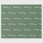 kerst-reindeer-sinterklaas-kerstmis-rustiek-groen cadeaupapier (Vlak)