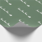 kerst-reindeer-sinterklaas-kerstmis-rustiek-groen cadeaupapier (Hoek)