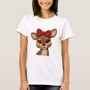 Kerst Reindeer T-shirt – Cute Rudolph-Geïnspireerd