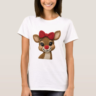 Kerst Reindeer T-shirt – Cute Rudolph-Geïnspireerd