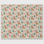 Kerst-reindeer-verpakkings papier (Vlak)