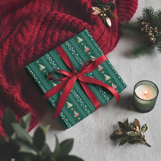 Kerst Religieus Bethlehem Trouwen met Joseph Flora Cadeaupapier