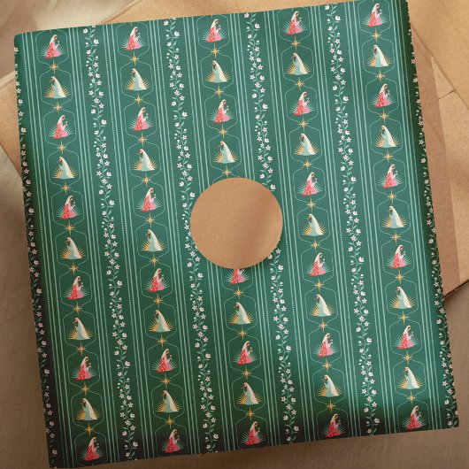 Kerst Religieus Bethlehem Trouwen met Joseph Flora Tissuepapier