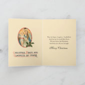 Kerst religieus Jezus Maagd Maria Engelen Feestdag Feestdagen Kaart (Binnen)