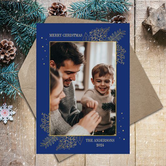 Kerst Religieuze Christelijke Katholieke Blauwe Fo Feestdagenkaart