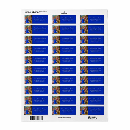 Kerst Religieuze Christelijke Katholieke Middeleeu Etiket (Full Sheet)