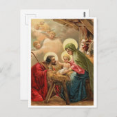 Kerst, religieuze,  feestdag briefkaart (Voorkant / Achterkant)