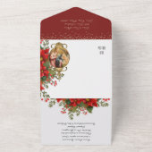 Kerst Religieuze Foto Jesus Mary  All In One Uitnodiging (Buitenkant)