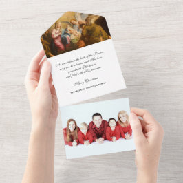 Kerst Religieuze Foto Jesus Mary All In One Uitnodiging