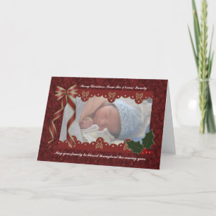Kerst Religieuze Fotokaart - Gezegende Kerstmis Feestdagen Kaart