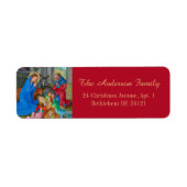 Kerst Religieuze Katholieke Christelijke Middeleeu Etiket (Voorkant)