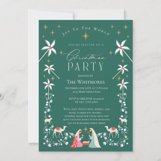 Kerst religieuze kerstfeest kaart (Voorkant)