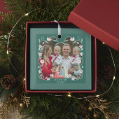 Kerst Religieuze Kerstmisscène Foto Keepsake Glas Ornament