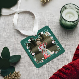 Kerst Religieuze Kerstmisscène Foto Keepsake Metalen Ornament