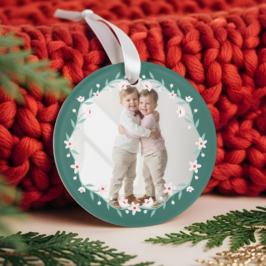 Kerst Religieuze Kerstmisscène Foto Keepsake Ornament