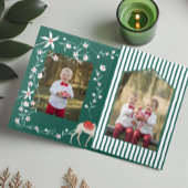 Kerst Religieuze Kerststal Familiefoto Drieluik Wenskaart