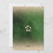 Kerst Religieuze Kerststal Familiefoto Feestdagenkaart (Achterkant)