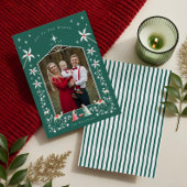 Kerst Religieuze Kerststal Familiefoto Feestdagenkaart