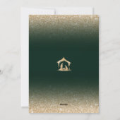 Kerst Religieuze Kerststal Familiefoto Feestdagenkaart (Achterkant)