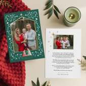 Kerst Religieuze Kerststal Familiefoto Folie Feestdagenkaart