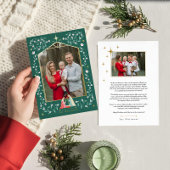 Kerst Religieuze Kerststal Familiefoto Folie Feestdagenkaart