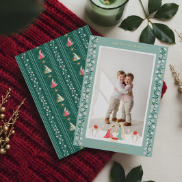 Kerst Religieuze Kerststal Familiefoto Folie Feestdagenkaart