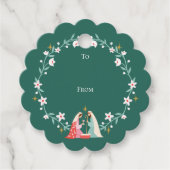 Kerst religieuze kerstster van Bethlehem Bedankjes Labels (Voorkant)