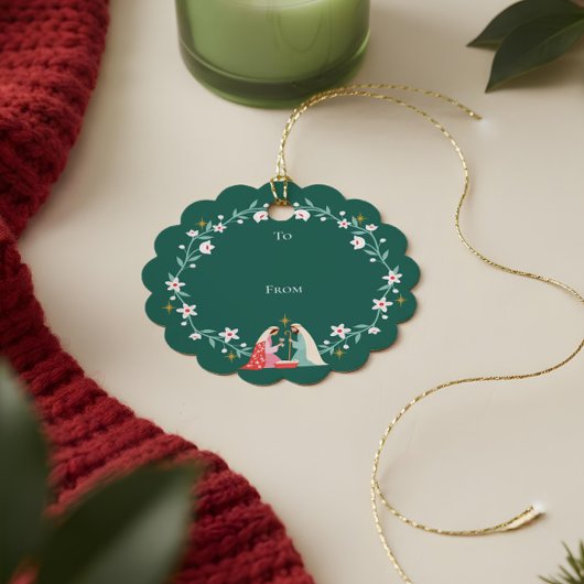 Kerst religieuze kerstster van Bethlehem Bedankjes Labels