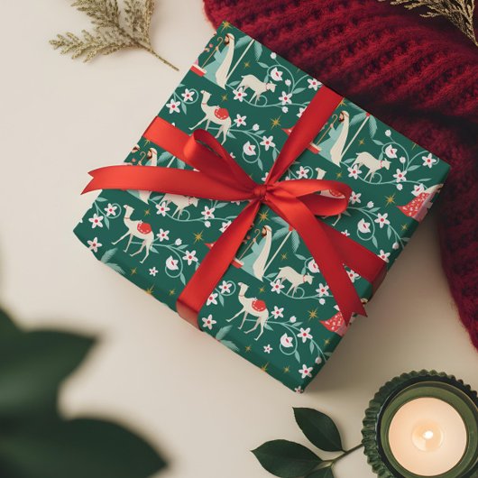 Kerst religieuze kerstster van Bethlehem Cadeaupapier
