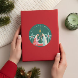 Kerst religieuze kerstster van Bethlehem Ronde Sticker