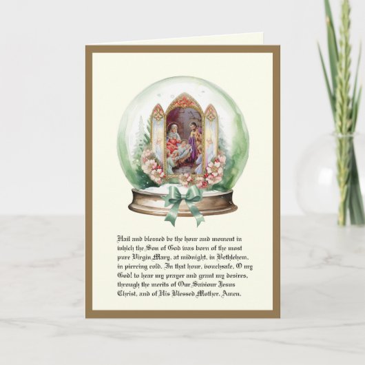 Kerst Religieuze St. Andrew Novena Heilige Familie Feestdagen Kaart (Voorkant)