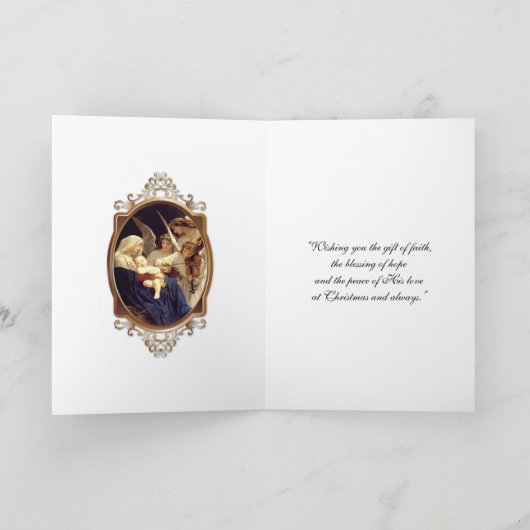 Kerst Religieuze St. Andrew Novena Maagd Maria Feestdagen Kaart (Binnen)