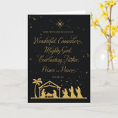 Kerst Religieuze Wonderlijke Counselor Gold Kaart (Gele Bloem)