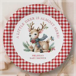 Kerst rendier Baby shower gunst Sticker Papieren Bordje