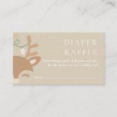 Kerst rendier Baby shower luier Raffle Informatiekaartje (Voorkant)