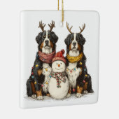 Kerst Rendier Berner Mountain Dogs Keramisch Ornament (Rechts)