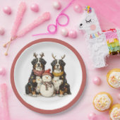 Kerst Rendier Berner Mountain Dogs Papieren Bordje (Feest)