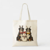 Kerst Rendier Berner Mountain Dogs Tote Bag (Achterkant)