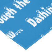 Kerst Rendier Blauw Wit Tafelkleed (Gekanteld)