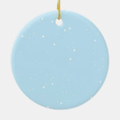 Kerst Rendier Blauwe Spat Keramisch Ornament (Achterkant)