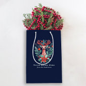 Kerst Rendier Bloemen Blauw Vakantie Medium Gif Medium Cadeauzakje
