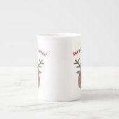 Kerst rendier Bone China Specialty Tea mok (Voorkant)