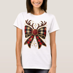 Kerst Rendier Boog T-shirt