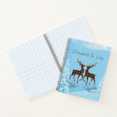 Kerst Rendier Buffalo Plaid Bos Notitieboek (Binnen)