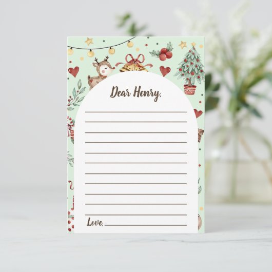 Kerst rendier capsule notitie bericht Kaart (Staand voorkant)