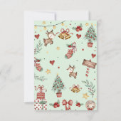 Kerst rendier capsule notitie bericht Kaart (Achterkant)