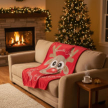 Kerst rendier Cartoon genaamd rood script